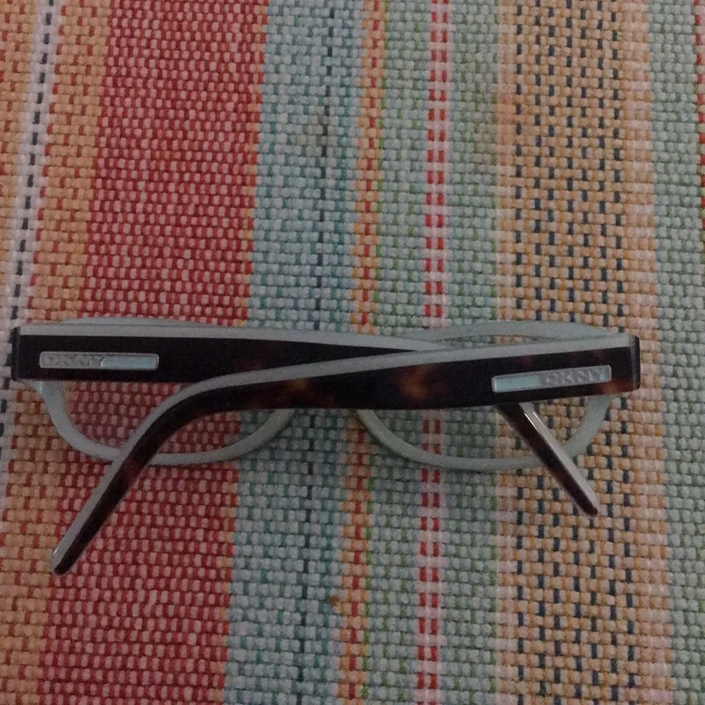 Dkny Brown Front Eyeglasses with White Temples
